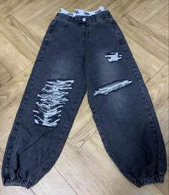ANAP R+S【リラスポ】ダメージデニムパンツ ジョガー パンツ