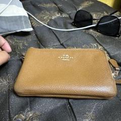 COACH ブラウンレザーポーチ
