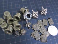 マッドハッターの帽子トランプスペード傘立体金属チャームパーツセットゴスロリパンク