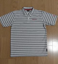 TaylorMade ポロシャツ Mサイズ ホワイトストライプ