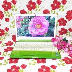 美品❤新品SSD256G❤メモリ8G❤グリーン色富士通❤3世代Core-i5❤