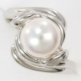 PT900 プラチナ リング 指輪 10号 パール(真珠) 約7.5mm 0.15 総重量約4.4g ジュエリー 中古 送料無料 新品同様 【中古】【あす楽】 ギフトラッピング無料