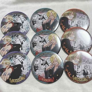 9個セット★ワンピース コレクション缶バッジ HEROES サンジ 第2弾