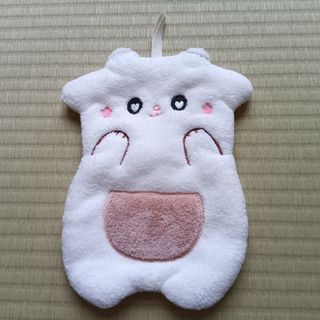 可愛い羊の コーラルフリースハンドタオル