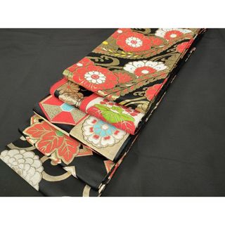 平和屋本店■子供帯 まとめて5点 向かい蝶 花柄 金糸 など 着用可能あり ppp1822 km