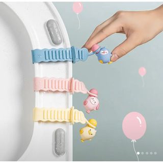 2個セット ボヘミアンスタイル シリコン製トイレ蓋リフター 衛生的なバスルーム
