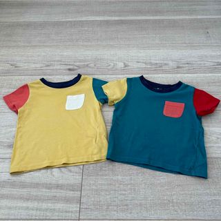 カラフル 半袖 Tシャツ 80サイズ 2枚 ベビー トップス 夏服
