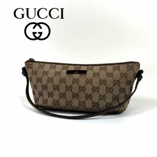 GUCCI キャンバス レザー GG柄 ミニ ハンドバッグ イタリア製