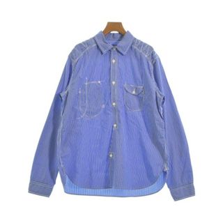 JUNYA WATANABE MAN カジュアルシャツ L 青系(ストライプ) 【古着】【中古】